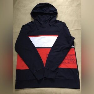 Mens Napapijri Silver Geographic Logo Pullover Hoodie Sweater Size XL - M222